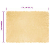 Faux Sheepskin Rug TAFALLA Cream 160 x 230 cm Polyester 42021506