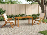 3-Piece Garden Dining Set 3 pcs Natural Solid Acacia Wood 3434602