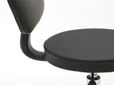 Round Shape Adjustable Salon Stool with Back Black 28184320