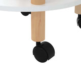 3-tier Trolley White 38x38x82 cm Engineered Wood&Solid Wood Pine 345600