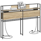 Storage Headboard with Shelf Sonoma oak 160 cm Engineered wood 859651