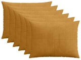 Cushion Cover 6 pcs ALMELO Yellow 60 x 60 cm Corduroy 915412