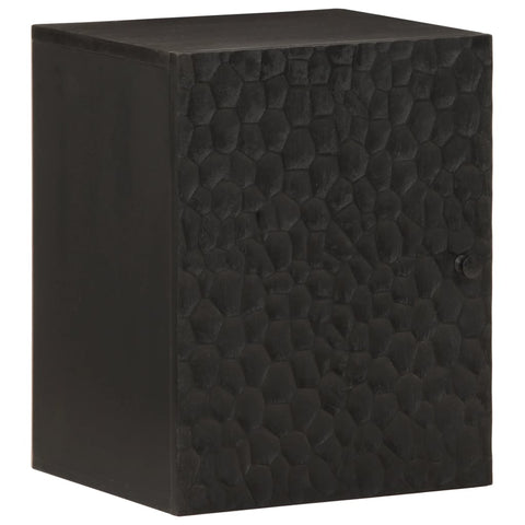 Bathroom Wall Cabinet Black 38x33x48 cm Solid Wood Mango 356839