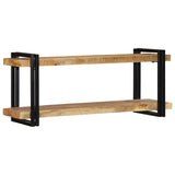 ZNTS Wall Shelf 110x33x45 cm Solid Rough Wood Mango 4017488