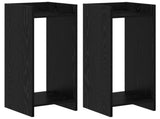 Plant Stand 2 pcs Black Oak 30 x 30 x 80 cm Engineered Wood 899581