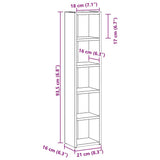 CD Cabinets 2 pcs Artisan Oak 21x16x93.5 cm Engineered Wood 855839
