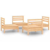 4 Piece Garden Lounge Set Solid Pinewood 3082402