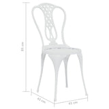 Bistro Set White Cast aluminium Small Durable Bistro Set 317752