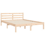 ZNTS Bed Frame without Mattress 120x200 cm Solid Wood 3194111