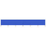 6-panel Wind Screen Fabric 800x80 cm Azure Blue 47173