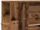 Headboard Cabinet with Shelf Old Wood 220 x 18.5 x 102.5 cm 862090
