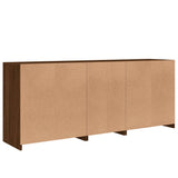 Sideboard with LED Lights Brown Oak 162x37x67 cm 3209001