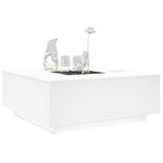 ZNTS Coffee Table with Infinity LED White 100x100x40 cm 3284042