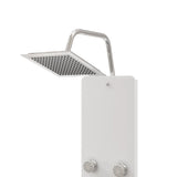 Shower Panel Unit Glass 25x47.5x130 cm White 151419