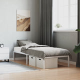 Metal Bed Frame without Mattress White 80x200cm 373664