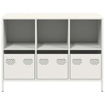 ZNTS Sideboard White 101.5x39x73.5 cm Cold-rolled Steel 851369