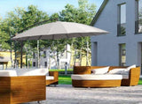 3 Cantilever Umbrella 18 Ribs & Vents Adjustable Angle for Patio Light Grey T3398P325212