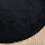 ZNTS Rug OVIEDO Short Pile Black Ø 120 cm 375567