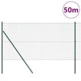 Ground Fix Welded Wire Fence 50 x 1 m PVC-Coated Steel 3351763