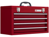 Lockable Metal Tool Box, 4 Drawer Tool Chest with Latches, Handle, Ball Bearing Runners, Red T3398P343059