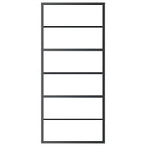 Sliding Door ESG Glass and Aluminium 90x205 cm Black 151015