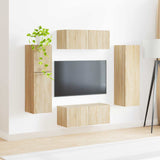 TV Cabinet Set Wall-mounted 4 pcs Sonoma Oak Engineered Wood 3409035