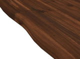 Live Edge Table Top 90 x 80 x 3.5 cm Rectangular Dark Brown 938638