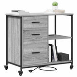 Cabinet with Charging Station Grey Sonoma 76 x 41 x 72 cm 859838