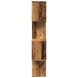 Room Divider Bookcase 4-Tier Old Wood 70x24x129 cm Engineered Wood 858109