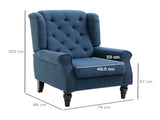 Wingback Accent Chair, Retro Upholstered Button Tufted Occasional Chair for Living Room and Bedroom, T3398P343468