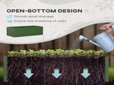 Set of 2 Raised Beds for Garden, Galvanised Steel Outdoor Planters with Multi-reinforced Rods for T3398P377615