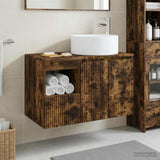 Bathroom Furniture Set 2 pcs Smoked Oak Engineered Wood 3404109