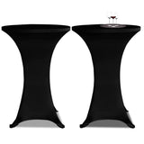 Standing Table Cover 80 cm Black Stretch 4 pcs 279073