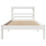 Bed Frame without Mattress White 90x200 cm Solid Wood Pine 3306536