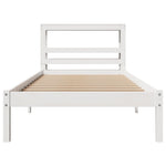 Bed Frame without Mattress White 90x200 cm Solid Wood Pine 3306536