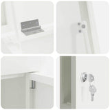 Parcel Drop Box with Storage White 44.5 x 29 x 110.5 cm Steel 874927