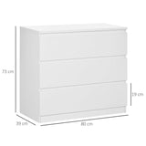 Chest of Three Drawers - White T3398P344510