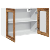 Hanging Glass Cabinet Lyon Old Wood 80x31x60 cm Engineered Wood 856119