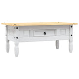 ZNTS Coffee Table Mexican Pine Corona Range White 100x55x45 cm 282626