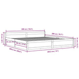 Bed Frame without Mattress with Drawers White Super King 3103575