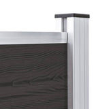 Fence Panel WPC 175x105 cm Black 148976