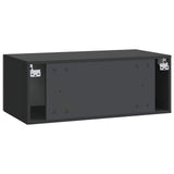 Wall-Mounted TV Cabinet 98 x 31 cm Black Engineered Wood 898896