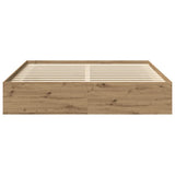 Bed Frame without Mattress Artisan Oak 200x200cm Engineered Wood 3328870