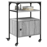 Printer Stand 3-Tier Grey Sonoma 50x40x76 cm Engineered Wood 842294