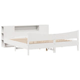 Bed Frame without Mattress White 180x200 cm Super King Solid Wood Pine 3323291
