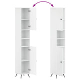 3 Piece Bathroom Cabinet Set BREDA High Gloss White 3417481
