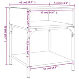 Bedside Tables 2 pcs Brown Oak 40x41x50 cm Engineered Wood 825882