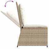 Garden Bench Beige Poly Rattan 3394471