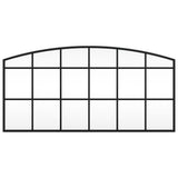 Wall Mirror Black 80x40 cm Arch Iron 358637