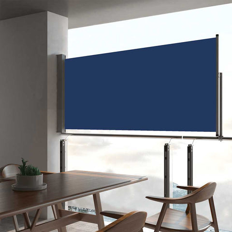 Patio Retractable Side Awning 60x300 cm Blue 48356